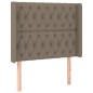 Testiera a LED tortora 93x16x118/128 cm in Tessuto Testiera a LED tortora 93x16x118/128 cm in Tessuto
