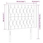 Testiera a LED tortora 93x16x118/128 cm in Tessuto Testiera a LED tortora 93x16x118/128 cm in Tessuto