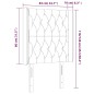 Testiera a LED Tortora 83x16x118/128 cm in Tessuto Testiera a LED Tortora 83x16x118/128 cm in Tessuto