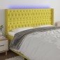 Testiera a LED Verde 203x16x118/128 cm in Tessuto Testiera a LED Verde 203x16x118/128 cm in Tessuto