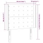 Testiera a LED Nera 93x16x118/128 cm in Velluto