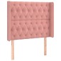 Testiera a LED rosa 103x16x118/128 cm in Velluto