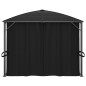 Gazebo con Tende 400x300x265 cm Antracite Gazebo con Tende 400x300x265 cm Antracite