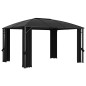 Gazebo con Tende 400x300x265 cm Antracite Gazebo con Tende 400x300x265 cm Antracite