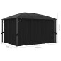 Gazebo con Tende 400x300x265 cm Antracite Gazebo con Tende 400x300x265 cm Antracite