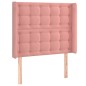 Testiera a LED rosa 103x16x118/128 cm in Velluto Testiera a LED rosa 103x16x118/128 cm in Velluto