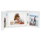 vidaXL Cornici Portafoto a Libro Bianche 22x15cm +2x(10x15)cm vidaXL Cornici Portafoto a Libro Bianche 22x15cm +2x(10x15)cm