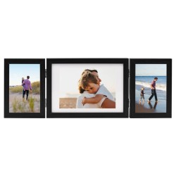 vidaXL Cornici Portafoto a Libro Nere 22x15cm +2x(10x15)cm