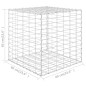 vidaXL Gabbione Letto Rialzato a Cubo in Filo di Acciaio 60x60x60 cm vidaXL Gabbione Letto Rialzato a Cubo in Filo di Acciaio 60x60x60 cm