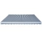Tenda da Sole Pieghevole Manuale 450 cm Blu/Bianca Tenda da Sole Pieghevole Manuale 450 cm Blu/Bianca