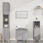 Set Mobili da Bagno 3 pz Grigio Sonoma in Legno Multistrato Set Mobili da Bagno 3 pz Grigio Sonoma in Legno Multistrato