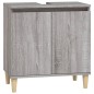 Set Mobili da Bagno 3 pz Grigio Sonoma in Legno Multistrato Set Mobili da Bagno 3 pz Grigio Sonoma in Legno Multistrato