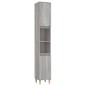 Set Mobili da Bagno 3 pz Grigio Sonoma in Legno Multistrato Set Mobili da Bagno 3 pz Grigio Sonoma in Legno Multistrato