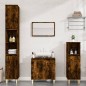 Set Mobili da Bagno 3 pz Rovere Fumo in Legno Multistrato Set Mobili da Bagno 3 pz Rovere Fumo in Legno Multistrato