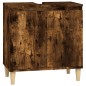 Set Mobili da Bagno 3 pz Rovere Fumo in Legno Multistrato Set Mobili da Bagno 3 pz Rovere Fumo in Legno Multistrato