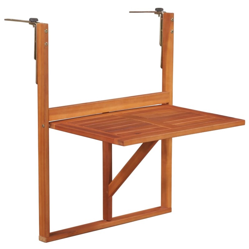 Tavolo da Balcone Sospeso 64,5x44x80 cm in Massello di Acacia Tavolo da Balcone Sospeso 64,5x44x80 cm in Massello di Acacia