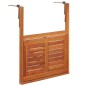 Tavolo da Balcone Sospeso 64,5x44x80 cm in Massello di Acacia Tavolo da Balcone Sospeso 64,5x44x80 cm in Massello di Acacia