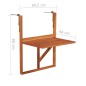 Tavolo da Balcone Sospeso 64,5x44x80 cm in Massello di Acacia Tavolo da Balcone Sospeso 64,5x44x80 cm in Massello di Acacia