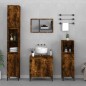 Set Mobili da Bagno 3 pz Rovere Fumo in Legno Multistrato Set Mobili da Bagno 3 pz Rovere Fumo in Legno Multistrato