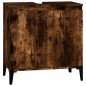 Set Mobili da Bagno 3 pz Rovere Fumo in Legno Multistrato Set Mobili da Bagno 3 pz Rovere Fumo in Legno Multistrato
