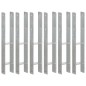Picchetti per Recinzione 6 pz Argento 9x6x60 cm Acciaio Zincato Picchetti per Recinzione 6 pz Argento 9x6x60 cm Acciaio Zincato