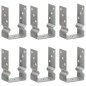 Picchetti per Recinzione 6 pz Argento 9x6x15 cm Acciaio Zincato Picchetti per Recinzione 6 pz Argento 9x6x15 cm Acciaio Zincato