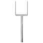 Picchetti per Recinzione 6 pz Argento 9x6x30 cm Acciaio Zincato Picchetti per Recinzione 6 pz Argento 9x6x30 cm Acciaio Zincato