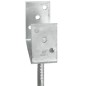 Picchetti per Recinzione 6 pz Argento 9x6x30 cm Acciaio Zincato Picchetti per Recinzione 6 pz Argento 9x6x30 cm Acciaio Zincato