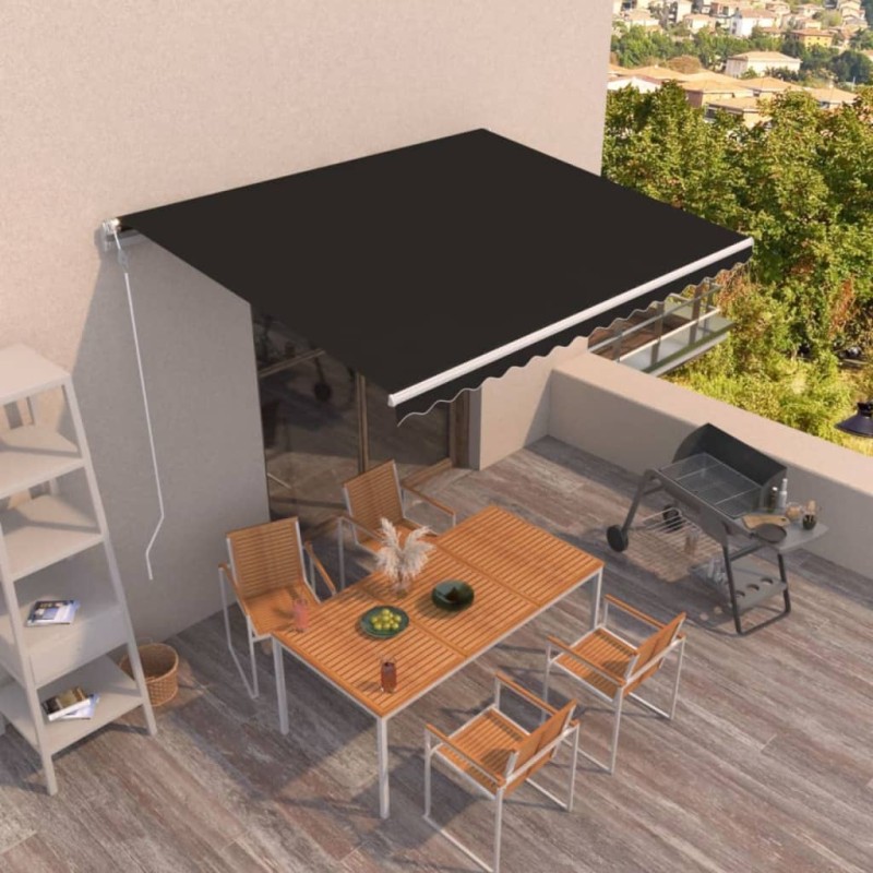 Tenda da Sole Retrattile Automatica 400x350 cm Antracite Tenda da Sole Retrattile Automatica 400x350 cm Antracite