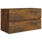 Mobile Bagno con Lavabo Integrato Rovere Fumo Legno Multistrato Mobile Bagno con Lavabo Integrato Rovere Fumo Legno Multistrato