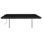 Tenda da Sole Retrattile Automatica con Pali 5x3,5 m Antracite Tenda da Sole Retrattile Automatica con Pali 5x3,5 m Antracite