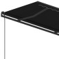 Tenda da Sole Retrattile Automatica con Pali 5x3,5 m Antracite Tenda da Sole Retrattile Automatica con Pali 5x3,5 m Antracite