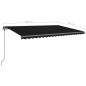 Tenda da Sole Retrattile Automatica con Pali 5x3,5 m Antracite Tenda da Sole Retrattile Automatica con Pali 5x3,5 m Antracite