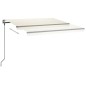Tenda Automatica con Sensore Vento e LED 4,5x3 m Crema Tenda Automatica con Sensore Vento e LED 4,5x3 m Crema