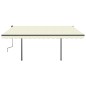 Tenda Automatica con Sensore Vento e LED 4,5x3 m Crema Tenda Automatica con Sensore Vento e LED 4,5x3 m Crema