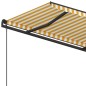 Tenda da Sole Retrattile Automatica Pali 5x3,5 m Gialla Bianca