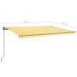 Tenda da Sole Retrattile Automatica Pali 5x3,5 m Gialla Bianca