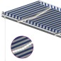 vidaXL Tenda Automatica con Sensore Vento e LED 450x350 cm Blu Bianca vidaXL Tenda Automatica con Sensore Vento e LED 450x350 cm Blu Bianca