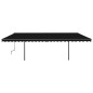 vidaXL Tenda da Sole Retrattile Automatica con Pali 6x3,5 m Antracite vidaXL Tenda da Sole Retrattile Automatica con Pali 6x3,5 m Antracite