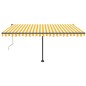 Tenda da Sole Autoportante Automatica 450x350 cm Gialla Bianca Tenda da Sole Autoportante Automatica 450x350 cm Gialla Bianca