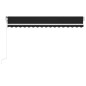 Tenda Automatica con Sensore Vento e LED 450x350 cm Antracite Tenda Automatica con Sensore Vento e LED 450x350 cm Antracite