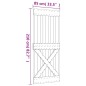 vidaXL Porta Scorrevole con Set Hardware 85x210 cm Legno Massello Pino