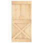 vidaXL Porta Scorrevole con Set Hardware 100x210cm Legno Massello Pino vidaXL Porta Scorrevole con Set Hardware 100x210cm Legno Massello Pino