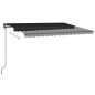 vidaXL Tenda Automatica con Sensore Vento e LED 4,5x3 m Antracite vidaXL Tenda Automatica con Sensore Vento e LED 4,5x3 m Antracite