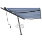 vidaXL Tenda Retrattile Automatica con Palo 500x350 cm Arancio Marrone vidaXL Tenda Retrattile Automatica con Palo 500x350 cm Arancio Marrone