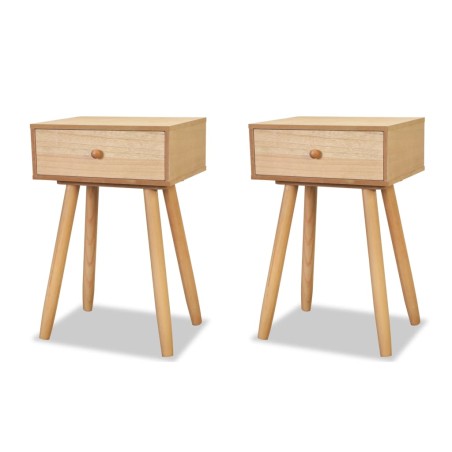 vidaXL Comodini Set 2 pz in Massello di Pino 40x30x61 cm Marroni