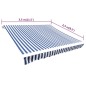 vidaXL Tendone Parasole in Tela Blu e Bianco 350x250 cm vidaXL Tendone Parasole in Tela Blu e Bianco 350x250 cm