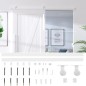 vidaXL Kit Accessori per Porta Scorrevole 200 cm in Acciaio Bianco vidaXL Kit Accessori per Porta Scorrevole 200 cm in Acciaio Bianco