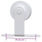vidaXL Kit Accessori per Porta Scorrevole 200 cm in Acciaio Bianco vidaXL Kit Accessori per Porta Scorrevole 200 cm in Acciaio Bianco