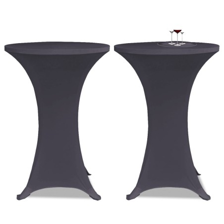 vidaXL Coperture Elastiche per Tavoli 4 pz 80 cm Antracite